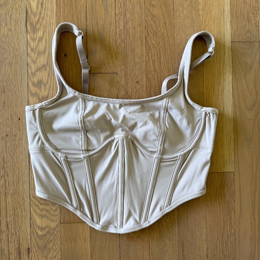 Hollister / Gilly Hicks Bustier Crop Top Tan M